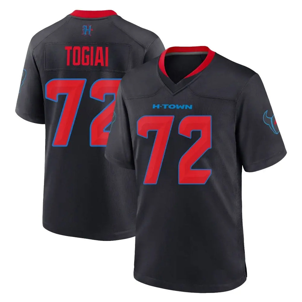 H.Texans #72 Tommy Togiai Player Navy 2nd Alternate Home Game Kdoa Stitched Jerseys