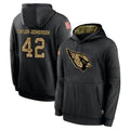 A.Cardinals #42 Dadrion Taylor-Demerson Player Black Salute to Service Sideline Performance Pullover Hoodies Home Game Kdoa Stitched Jerseys