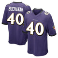 B.Ravens #40 Teddye Buchanan Player Purple Home Game Kdoa Stitched Jerseys