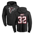 A.Falcons #32 Cash Jones Player Black LOGO Pullover Hoodies Home Game Kdoa Stitched Jerseys