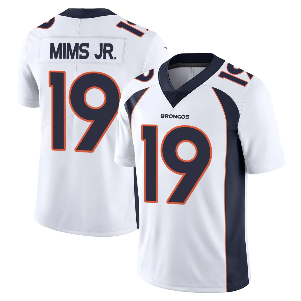 D.Broncos #19 Marvin Mims Jr. Player White Vapor Untouchable Limited Home Game Kdoa Stitched Jerseys