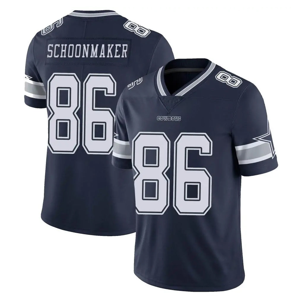 D.Cowboys #86 Luke Schoonmaker Player Navy Vapor Untouchable Limited Home Game Xdoa Stitched Jerseys