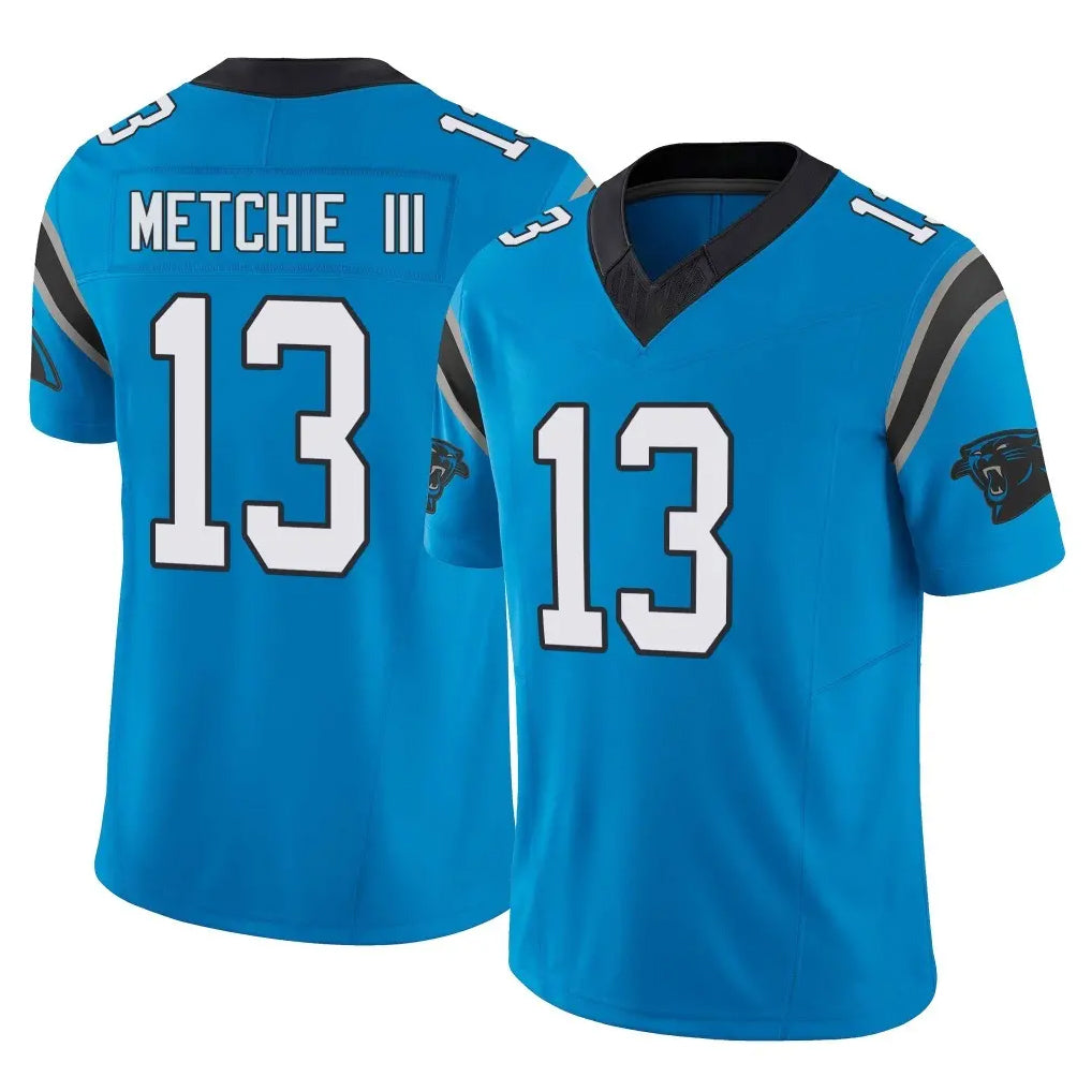 C.Panthers #13 John Metchie III Player Blue Vapor F.U.S.E. Limited Home Game Kdoa Stitched Jerseys