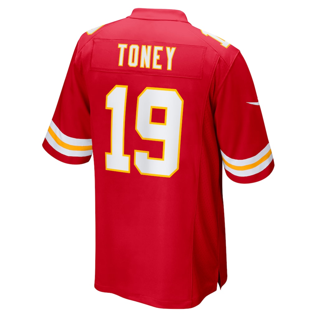 Kdoa KC.Chiefs #19 Kadarius Toney Red Game Player Jersey