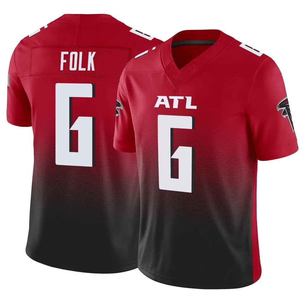 A.Falcons #6 Nick Folk Player Red Vapor F.U.S.E. Limited Home Game Kdoa Stitched Jerseys