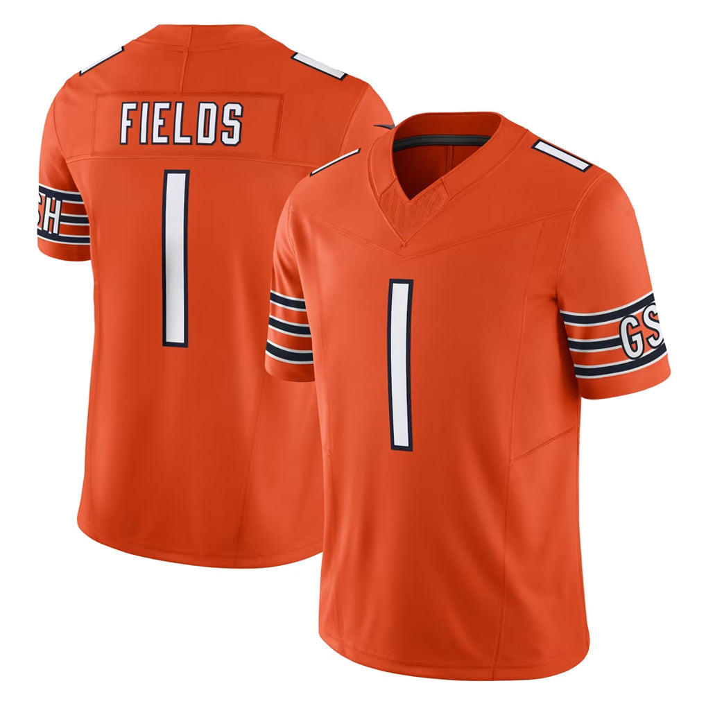 C.Bears #1 Jaylon Johnson Player Orange Vapor F.U.S.E. Limited Home Game Kdoa Stitched Jerseys