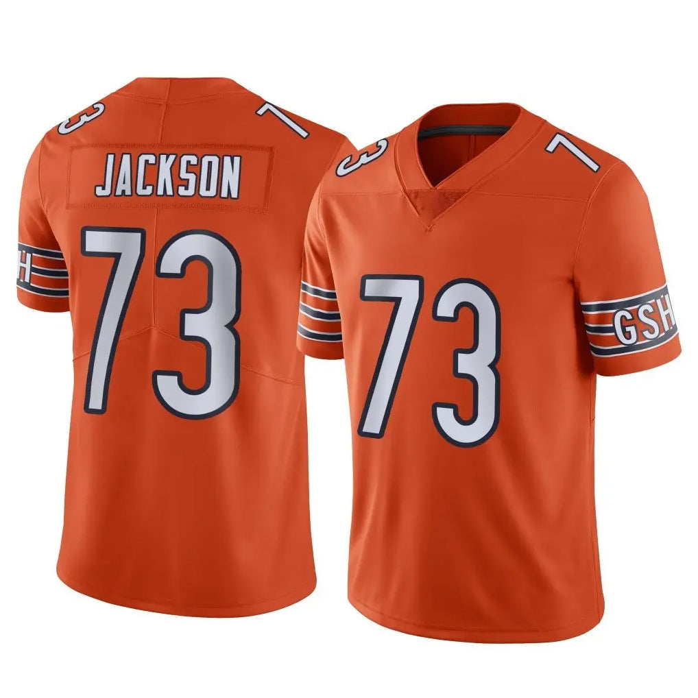 C.Bears #73 Jonah Jackson Player Orange Alternate Vapor Limited Home Game Kdoa Stitched Jerseys