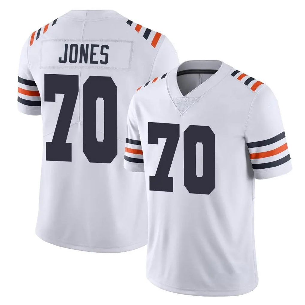 C.Bears #70 Braxton Jones Player White Classic Vapor Limited Home Game Kdoa Stitched Jerseys