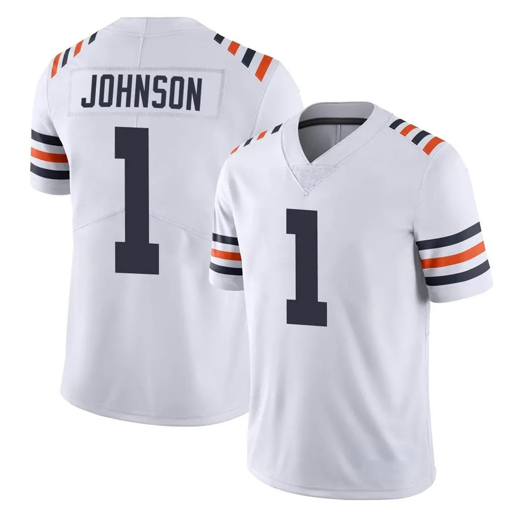 C.Bears #1 Jaylon Johnson Player White Classic Vapor Limited Home Game Kdoa Stitched Jerseys