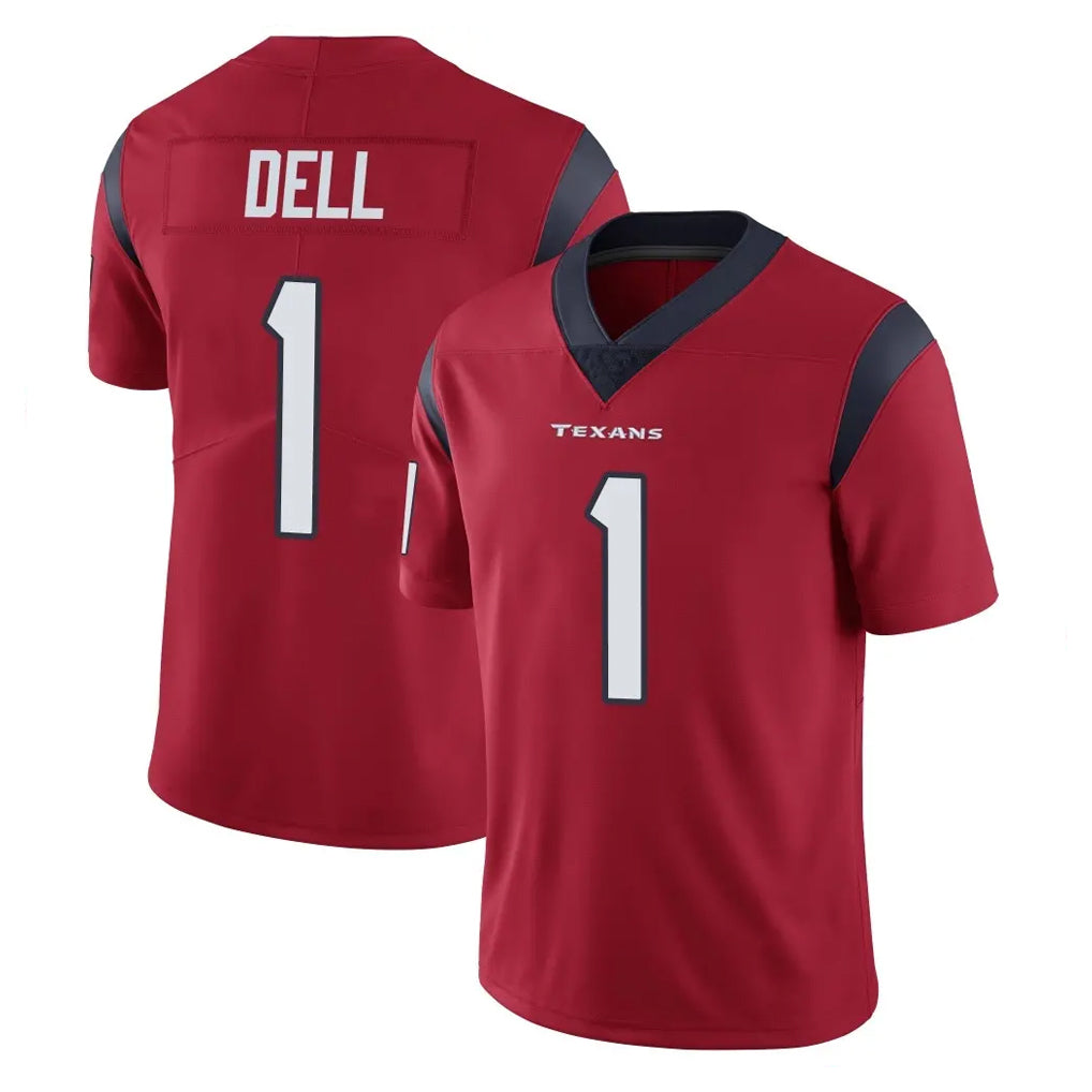 H.Texans #1 Tank Dell Player Red Limited Vapor Untouchable Home Game Kdoa Stitched Jerseys