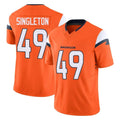 D.Broncos #49 Alex Singleton Player Orange Vapor F.U.S.E. Limited Home Game Kdoa Stitched Jerseys