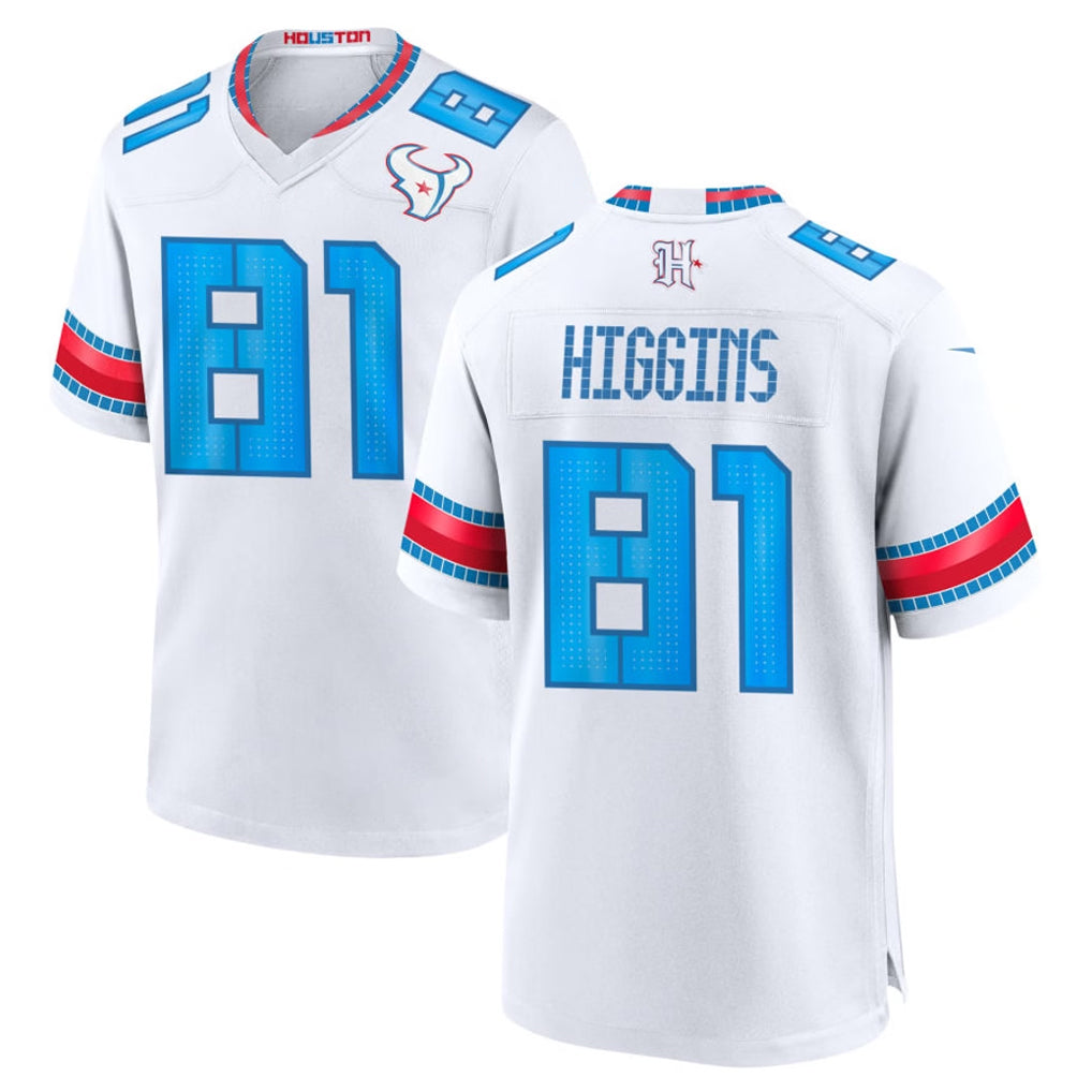 H.Texans #81 Jayden Higgins Player Whtie 2026 Rivalries Vapor Home Game Kdoa Stitched jerseys