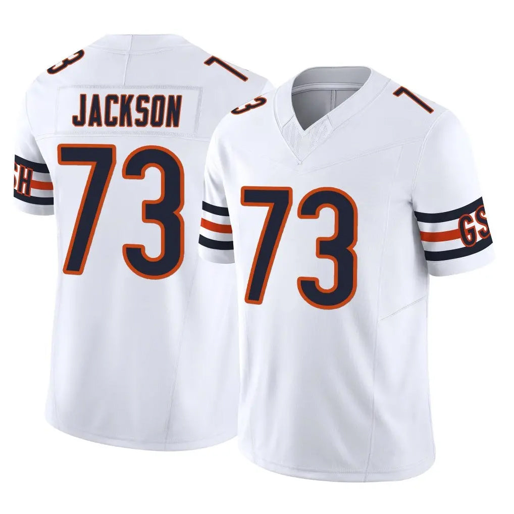 C.Bears #73 Jonah Jackson Player White Vapor F.U.S.E. Limited Home Game Kdoa Stitched Jerseys