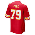 Kdoa KC.Chiefs #79 Esa Pole Red Team Game Jersey