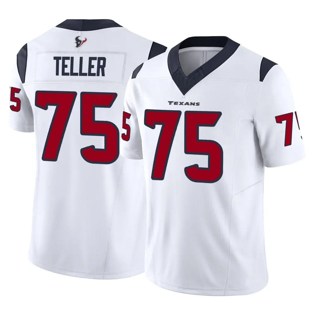 H.Texans #75 Wyatt Teller Player White Limited Vapor F.U.S.E. Home Game Kdoa Stitched Jerseys