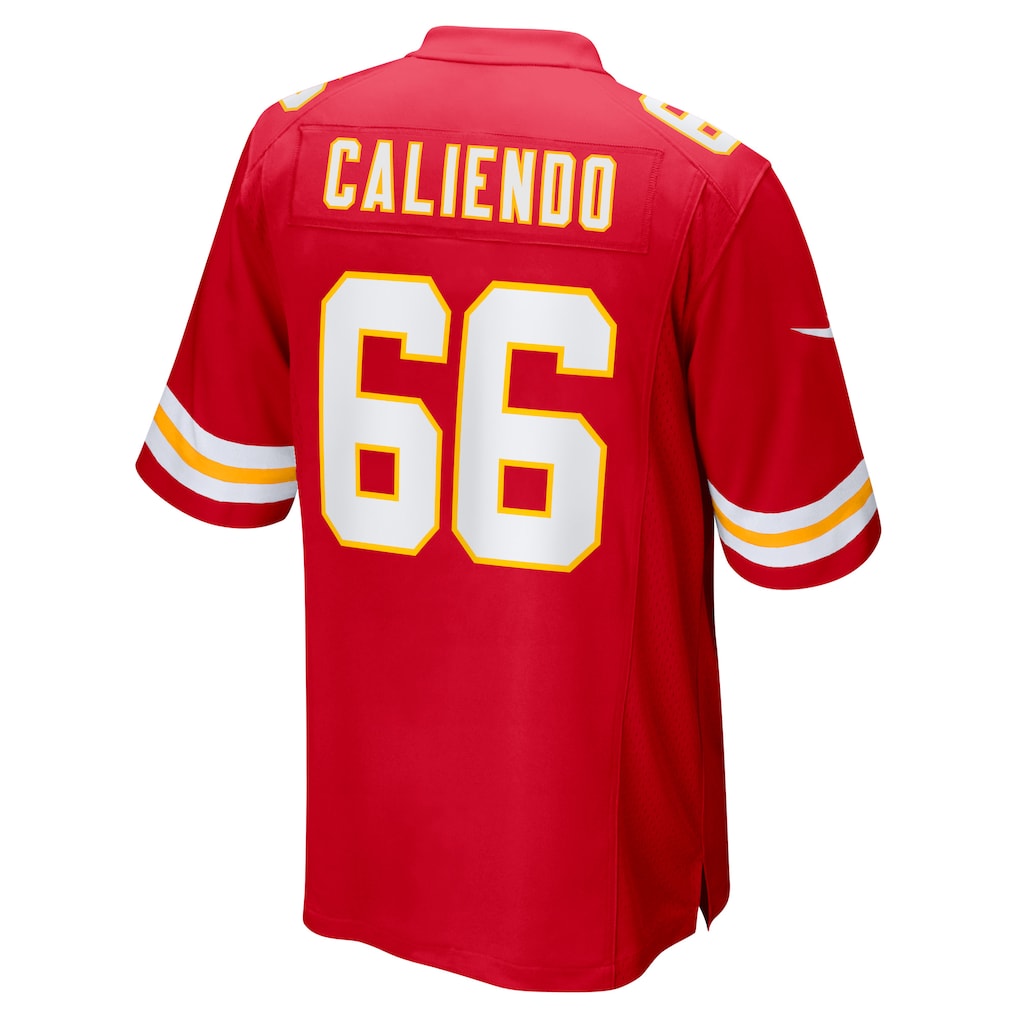 Kdoa KC.Chiefs #66 Mike Caliendo Red Game Player Jersey