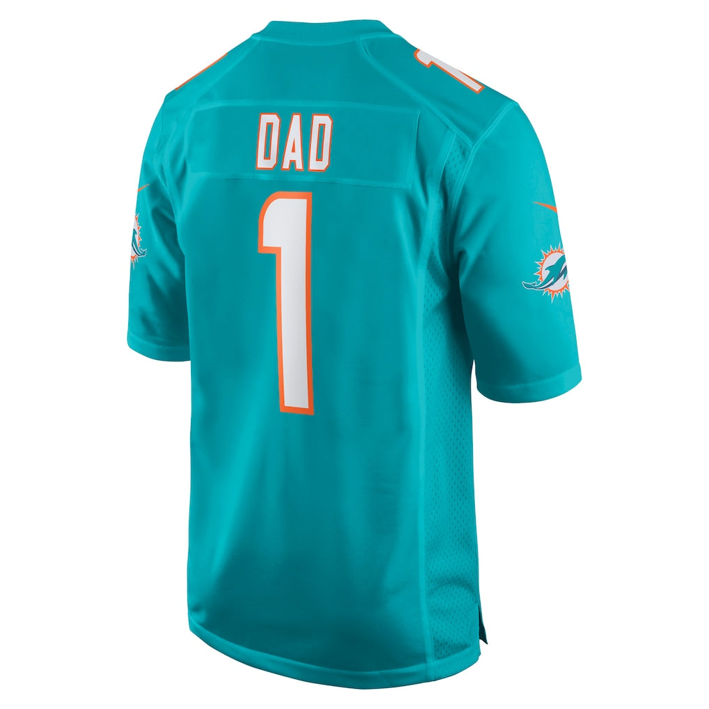 Kdoa M.Dolphins #1 Dad Aqua Game Jersey
