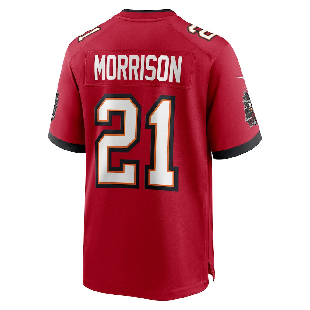 Kdoa TB.Buccaneers #21 Benjamin Morrison Red Team Game Jersey