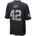 Kdoa LV.Raiders #42 Ronnie Lott Black Game Retired Player Jersey