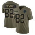 C.Panthers #82 Tommy Tremble Player Olive 2025 Salute to Service Limited Game Kdoa Stitched Jerseys