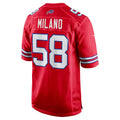 Kdoa B.Bills #58 Matt Milano Red Alternate Game Jersey