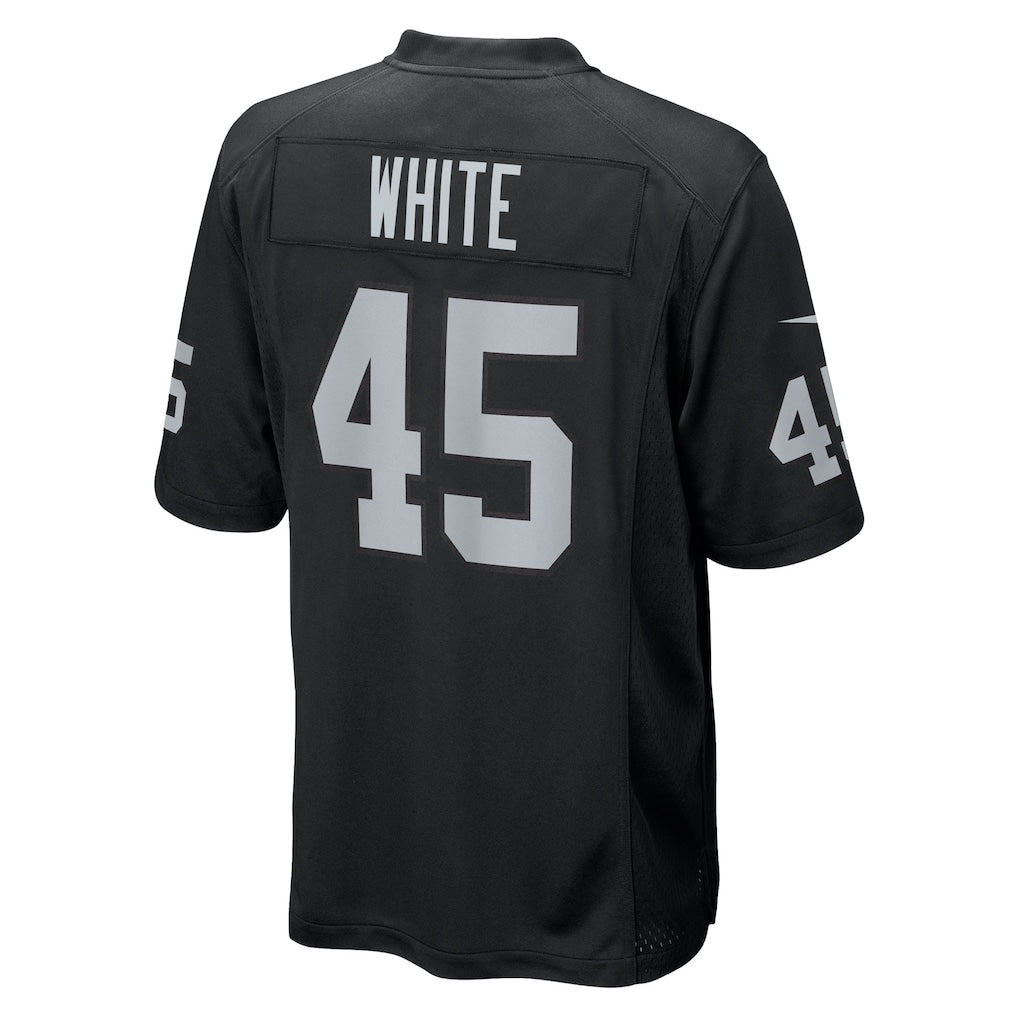 Kdoa LV.Raiders #45 Devin White Black Team Game Jersey