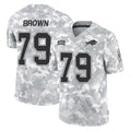 B.Bills #79 Spencer Brown Player Arctic Camo Salute to Service Limited Game Kdoa Stitched Jerseys