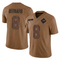 B.Bills #8 Terrel Bernard Player Brown Salute To Service Limited Kdoa Stitched Jerseys