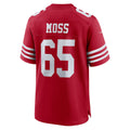 Kdoa SF.49ers #65 Drew Moss Scarlet Team Game Jersey