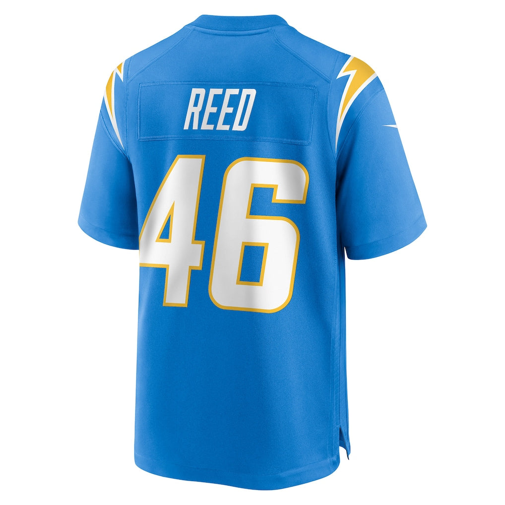 Kdoa LA.Chargers #46 Nikko Reed Powder Blue Team Game Jersey
