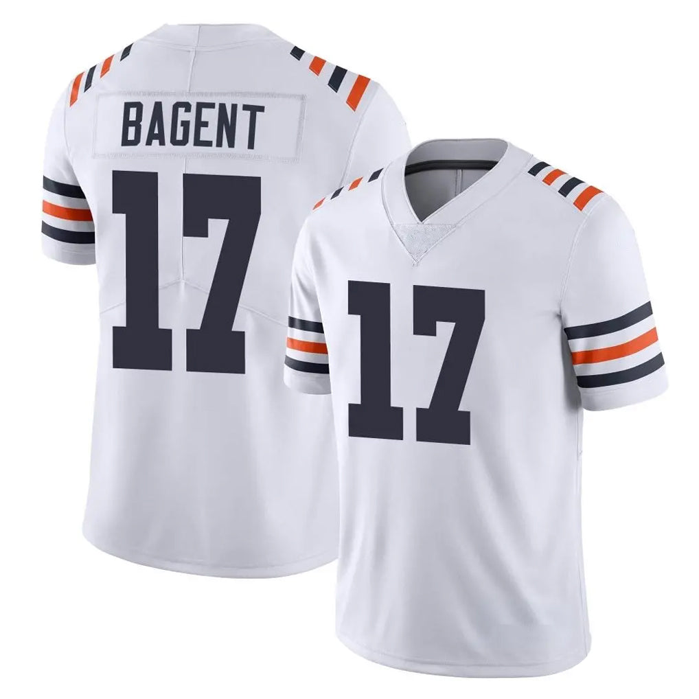 C.Bears #17 Tyson Bagent Player White Classic Vapor Limited Home Game Kdoa Stitched Jerseys