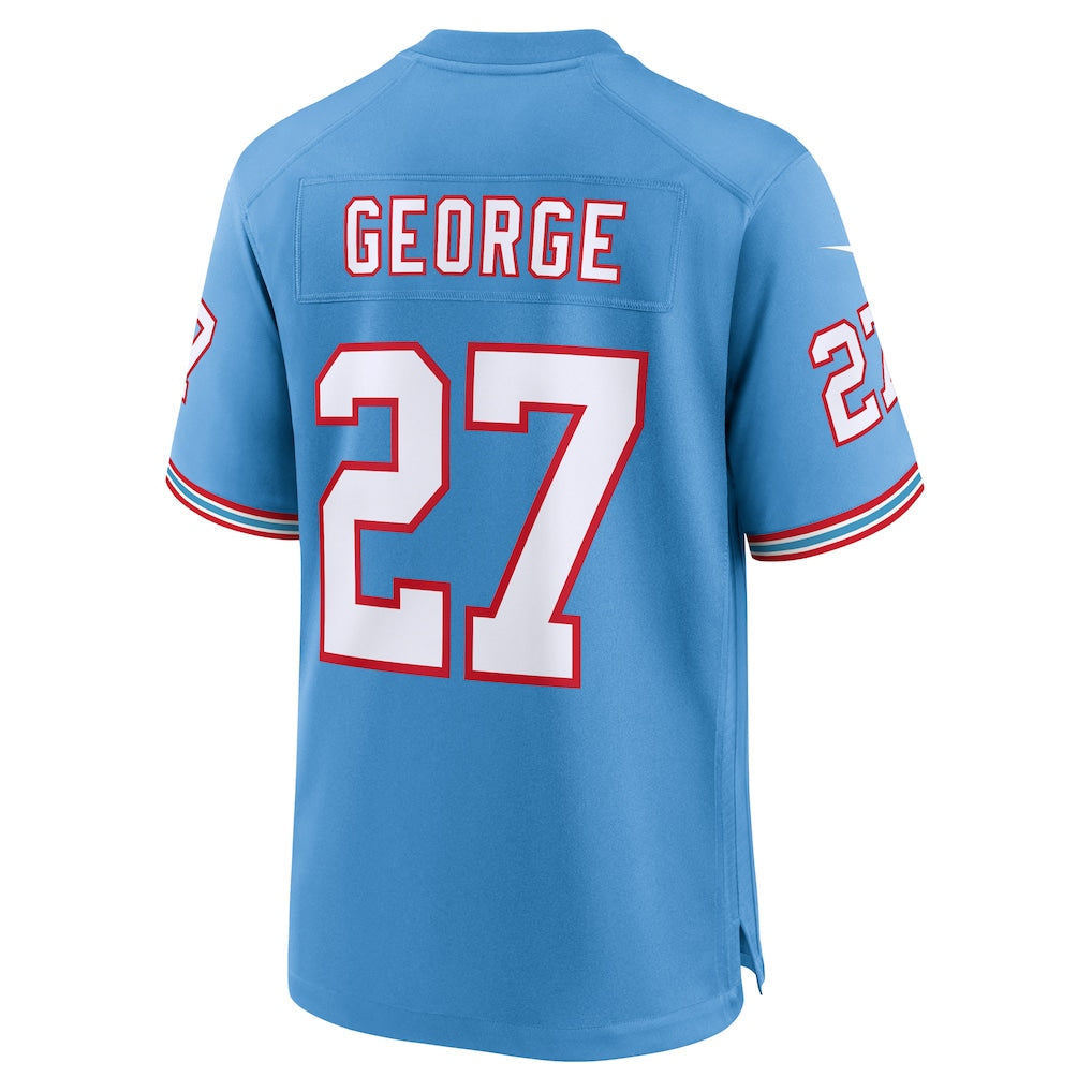 Kdoa T.Titans #27 Eddie George Light Blue Retired Player Alternate Game Jersey