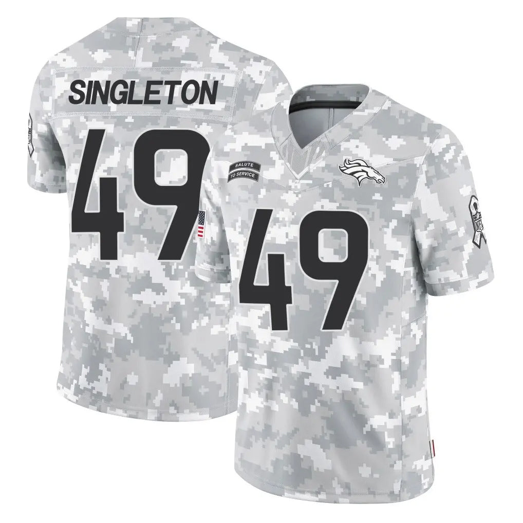 D.Broncos #49 Alex Singleton Player Arctic Camo Salute To Service Limited Kdoa Stitched Jerseys