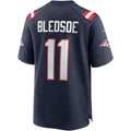 Kdoa NE.Patriots #11 Drew Bledsoe Navy Game Retired Player Jersey