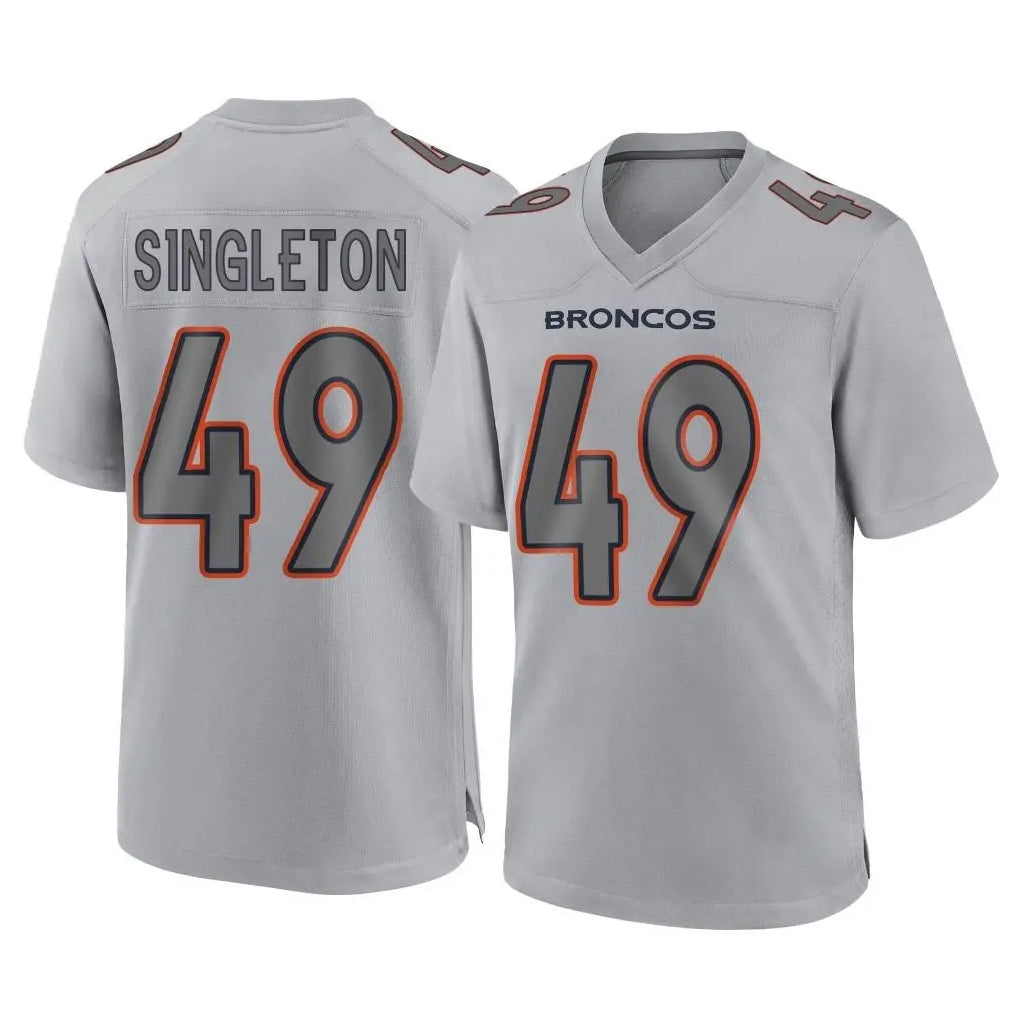 D.Broncos #49 Alex Singleton Player Gray Atmosphere Fashion Limited Game Kdoa Stitched Jerseys