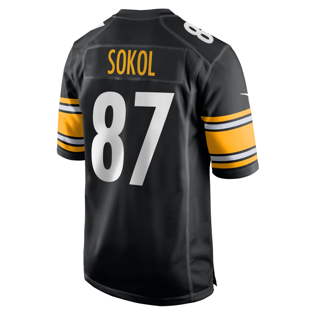 Kdoa P.Steelers #87 Matt Sokol Black Team Game Jersey