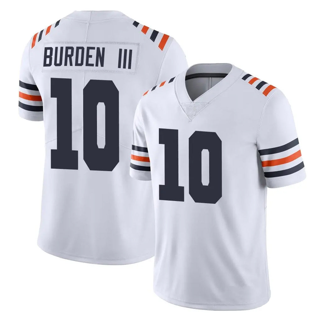 C.Bears #10 Luther Burden III Player White Classic Vapor Limited Home Game Kdoa Stitched Jerseys