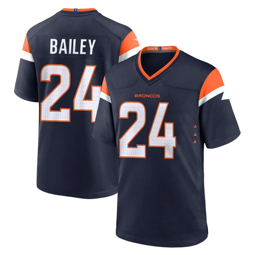 D.Broncos #24 Champ Bailey Player Navy Home Game Kdoa Stitched Jerseys