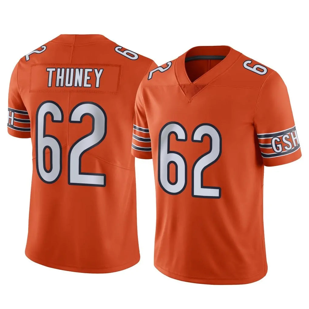 C.Bears #62 Joe Thuney Player Orange Alternate Vapor Limited Home Game Kdoa Stitched Jerseys