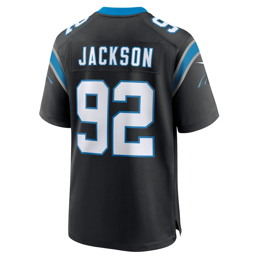 Kdoa C.Panthers #92 Cam Jackson Black Team Game Jersey