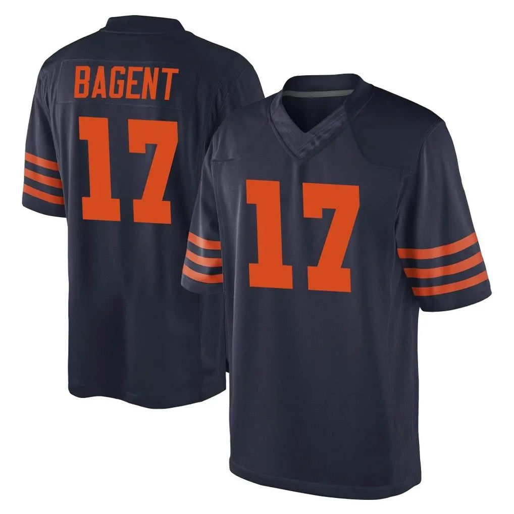 C.Bears #17 Tyson Bagent Player Navy Blue Alternate Game Kdoa Stitched Jerseys