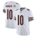 C.Bears #10 Luther Burden III Player White Vapor Untouchable Limited Home Game Kdoa Stitched Jerseys