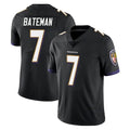 B.Ravens #7 Rashod Bateman Player Black Vapor Untouchable Limited Home Game Kdoa Stitched Jerseys