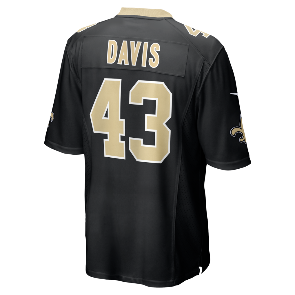 Kdoa NO.Saints #43 Michael Davis Black Team Game Jersey