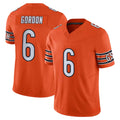 C.Bears #6 Kyler Gordon Player Orange Vapor F.U.S.E. Limited Home Game Kdoa Stitched Jerseys