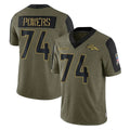 D.Broncos #74 Ben Powers Player Olive Salute To Service Limited Game Kdoa Stitched Jerseys