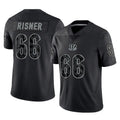 C.Bengals #66 Dalton Risner Player Black Reflective Limited Game Kdoa Stitched Jerseys