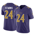 B.Ravens #24 Malaki Starks Player Purple Vapor F.U.S.E. Limited Kdoa Stitched Jerseys