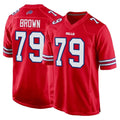 B.Bills #79 Spencer Brown Player Red Home Game Kdoa Stitched Jerseys