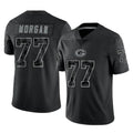 GB.Packers #77 Jordan Morgan Player Black Reflective Limited Home Game Kdoa Stitched Jerseys